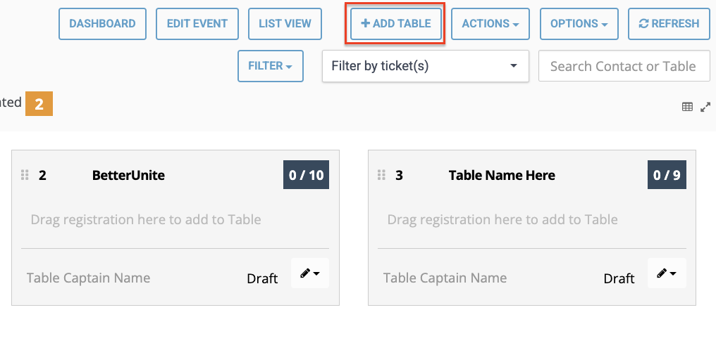 Add Tables
