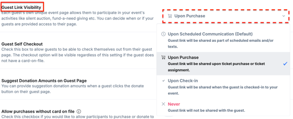 Guest Link Visibility