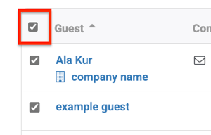 Guest List bulk select clicked