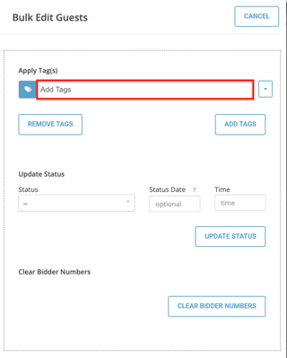 add tag or existing one