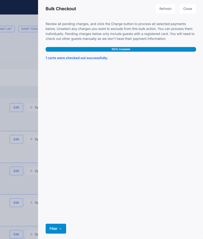 checkout completed