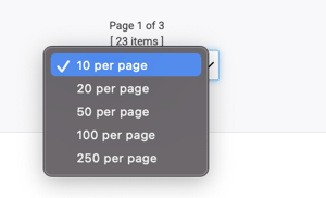 show more per page