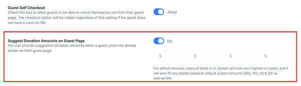 suggested donation amount