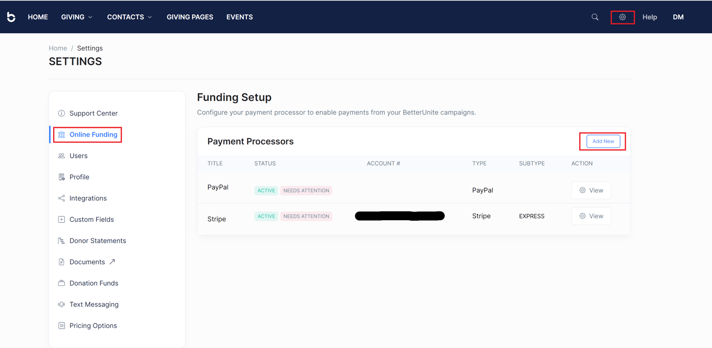 Setup a Payment Processor