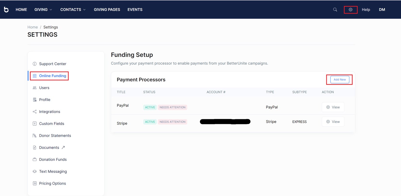 Setup a Payment Processor