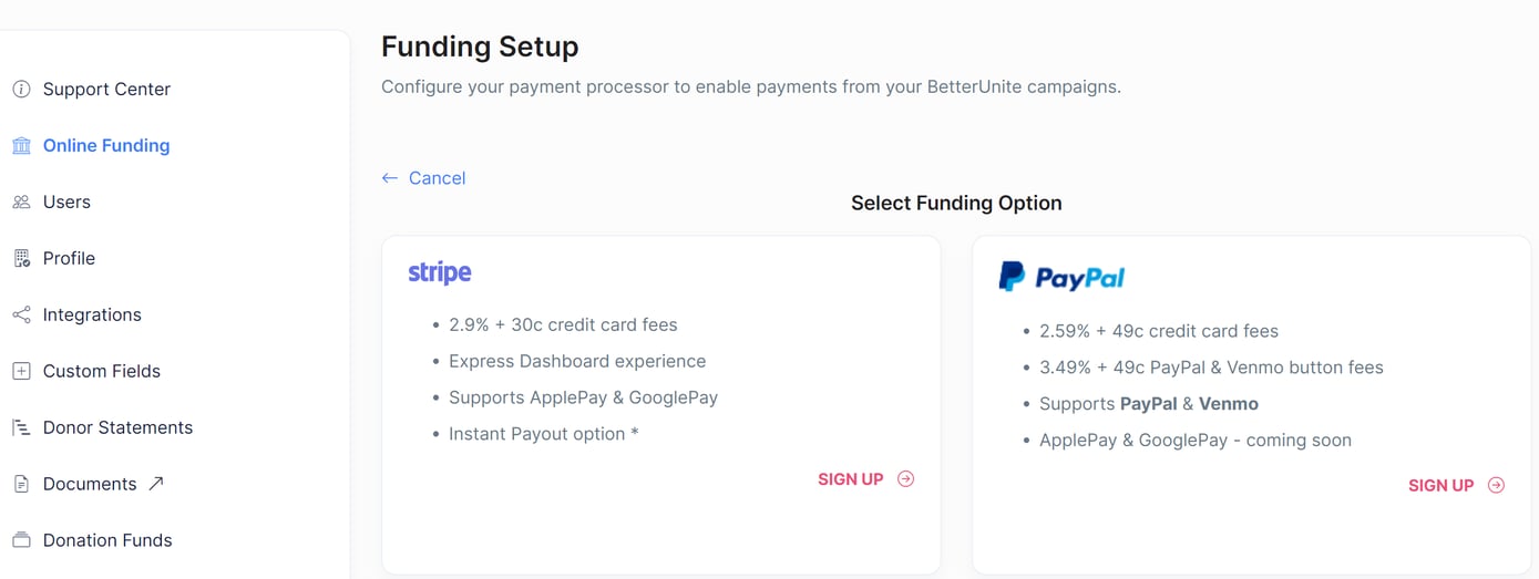 Setup a Payment Processor