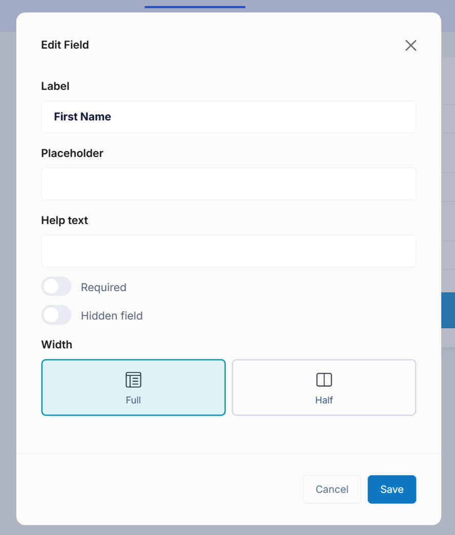 Designing Your Form: Adding & Editing Fields